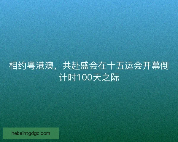 相约粤港澳，共赴盛会在十五运会开幕倒计时100天之际